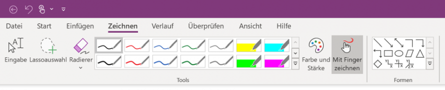 Drawing in OneNote 2016